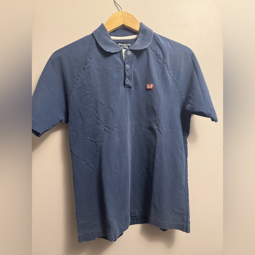 Abercrombie & Fitch Men's Navy Polo Shirt